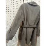 T Tahari  Women's Wool Belted Double Breasted Trench Coat Taupe Size 10 Grey Photo 7