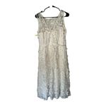 XScape Womens Lace Applique Cocktail And Party Dress in Winter White Size 8 NWT Photo 5