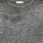 C&C California “Kindness is Free” Gray Mineral Wash Long Sleeves Top Photo 2