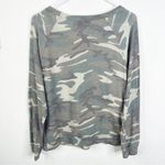 Lauren Moshi  Size Small Camo Slub Knit Smiley Face Love Graphic Shirt Photo 4