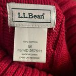 L.L.Bean Size M Cotton Cable Knit Turtleneck Sweater Red Style 267611 Photo 2