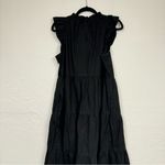 J.Crew Black Boho Tiered Maxi Dress Womens M Fall Peasant Classic Cotton Cottage Photo 10