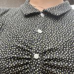 American Eagle Elegant Black and White floral Button-Up Dress Photo 4