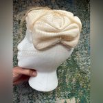 Vintage NOS cream bridal bow netted headpiece hat White Photo 8