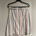 Unbranded paper bag waist multi color striped skirt sz16 Blue Size 16 Photo 1