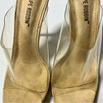 Cape Robbin  Allure Dressy Peep Toe Clear Transparent Strap Slip On Heels Photo 3