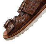 Sesto Meucci Like New Leather Buckle Sandals Size 7 Retail $225.00; Photo 4