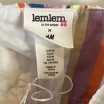 Lemlem  x H&M Crop Top BLOGGER FAVE! Lyocell Linen White Striped Size‎ M Photo 3