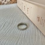 Silver Black Zebra Stripe Neutral Ring Band “Bindi” Twisted Masculine Grunge Jewelry Photo 7