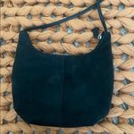Stone Mountain Black Suede and Leather Crossbody Purse Vintage Photo 10