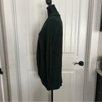 Elodie Green Long Cardigan Sweater with Open Front and Shawl Collar Photo 1