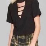 Wild Fable Gothic Black Cutout Lattice T-Shirt Size Small Photo 1