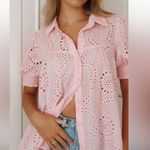 Petal and Pup  Pink Janelle Eyelet Top XS NEW Photo 2