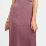 Show Me Your Mumu Rome Twist Satin Gown Dress Plum Purple Size XXS NEW Photo 0