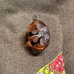 Connie Roberson | Small | Silk Jacquard Butterfly 3/4 Sleeve Button Down Kimono Brown Photo 4