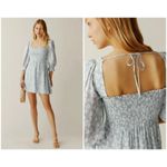 Reformation 💕💕 Zaria Mini Dress ~ Sofie Light Blue Floral Print Medium M Photo 2