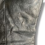 Vintage Angel Skin Cabretta Leather Black Blazer Jacket Size 12 Tailored Minimal Photo 3