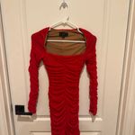 Michael Costello x Revolve Franky Mini Dress in Red Photo 2
