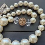 Mixit NWT!  Faux Pearl Beaded Necklace Facited & Metal W Rhinestones Focal Beads Photo 8