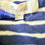 Madewell Linen Cotton Blend Striped Nautical Peplum Waist T Shirt Womens Size M Photo 3