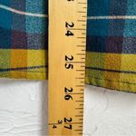 LL Bean Yellow Blue Plaid Button Down Shirt Womens L Casual Classic Flannel Fall Size L Photo 4