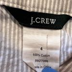 J.Crew cotton pinstripe mini skirt mid rise pockets white gray sz 4 Photo 4