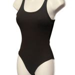 Black Ribbed Sexy Fitted Tank Bodysuit Size Small Photo 1