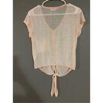 Jack by BB Dakota  Pink Tie Cropped Top Size Small Photo 1