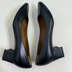 Aquatalia Black Leather Block Heel Pumps | Size 8.5 | Made in Italy Photo 2