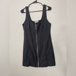 LA Hearts Black and White Pinstripe Mini Dress Photo 1