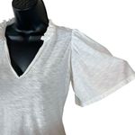 Nation Ltd Tierra Flirty Flutter Sleeve Tee in White Photo 4