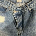 Oh Polly Women's Distressed Straight Leg Jeans Blue Size 2 Standard Mid Rise Casual Denim Photo 5