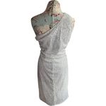 Grace Karin NWT Womens Sequin One Shoulder Ruched Bodycon Party Dress Silver Photo 3