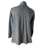 Jason Maxwell  Women's Open Front Knit Cardigan Sweater Striped Blue/White Size M Photo 3