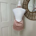 Superdown Halter V Neck Satin Top Sz XS Pink Flowy Feminine Coquette Photo 1