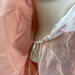 Vintage Fantasy Nightwear by Janice Lee Satin & Lace Robe Coral Pink Size M Size M Photo 4