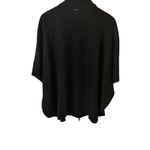 Anne Klein XL Stylist Wool Blend Womens Black Zip-Up Poncho With High Neck Photo 4
