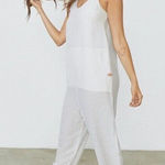 NEW Lunya Resort Linen Silk Romper Jumpsuit Playsuit One‎ Piece Sz M $258 White Size M Photo 0