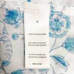 Draper James Cotton Poplin Ruffle Sleeve Sundress Blue White Paisley Size Small Photo 10