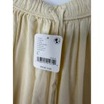 Free People NWT  Cream Linen Wide Leg Drawstring Pants Size L Boho Beach Resort Photo 7