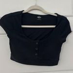 Alo Yoga Blissful Henley Ribbed Bra Top Photo 2