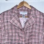 Sag Harbor VTG  Pink Tweed Blazer Women's 10 Petite Cropped Barbie Legally Blonde Photo 2