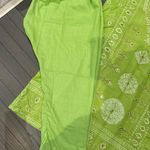 Indian kurta 3pc salwar kameez Embroidery Printed dress size L Color Green New Size L Photo 4