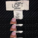 Ann Taylor  Petite Black and White Pinstripe Ann Fit Dress Pants Photo 4