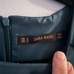 ZARA Basics Teal Sheath Mini Dress Crew Neck Modern Capsule Career Retro Photo 3