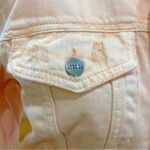 Neon Blonde NWT Women’s Size XS Pink Denim Jacket Pastel “Dreamer” Distressed Photo 6