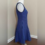 Esley Black & Blue Stretch Knit Sleeveless ModCloth Dress Size Small Photo 3