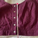 Kendall + Kylie  Laced Cropped Top Burgundy Photo 6