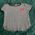 Alya Francescas  “Love made me do it” decal striped top Photo 2