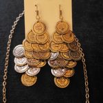 Bellydance gold coin earrings & necklace to match Photo 1